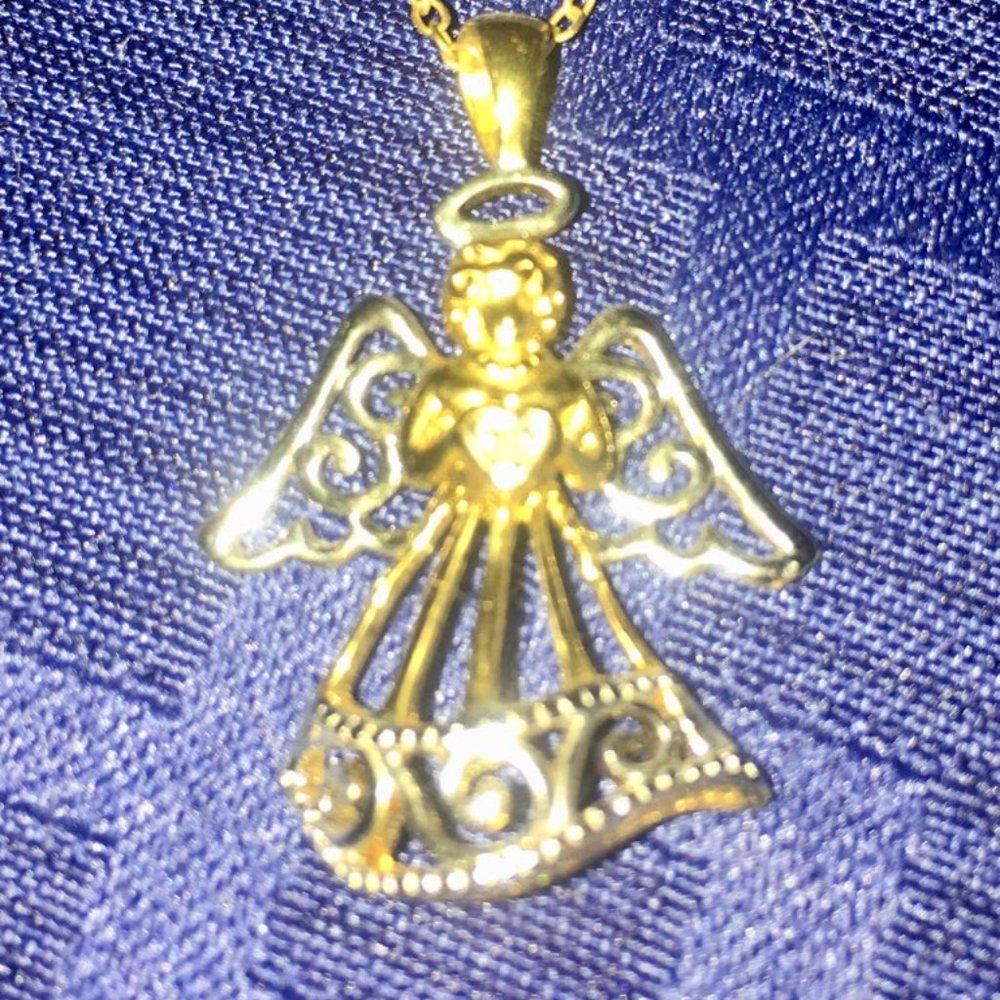 Gold and Silver Angle Necklace